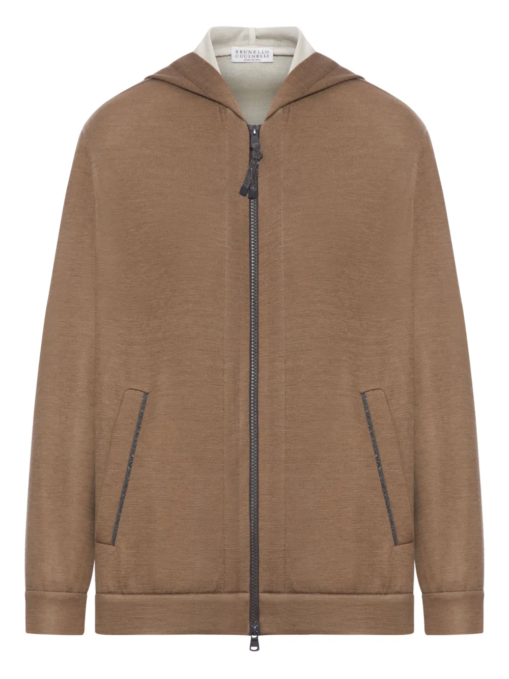 Brunello Cucinelli zip-up hoodie | Brown | Image 1