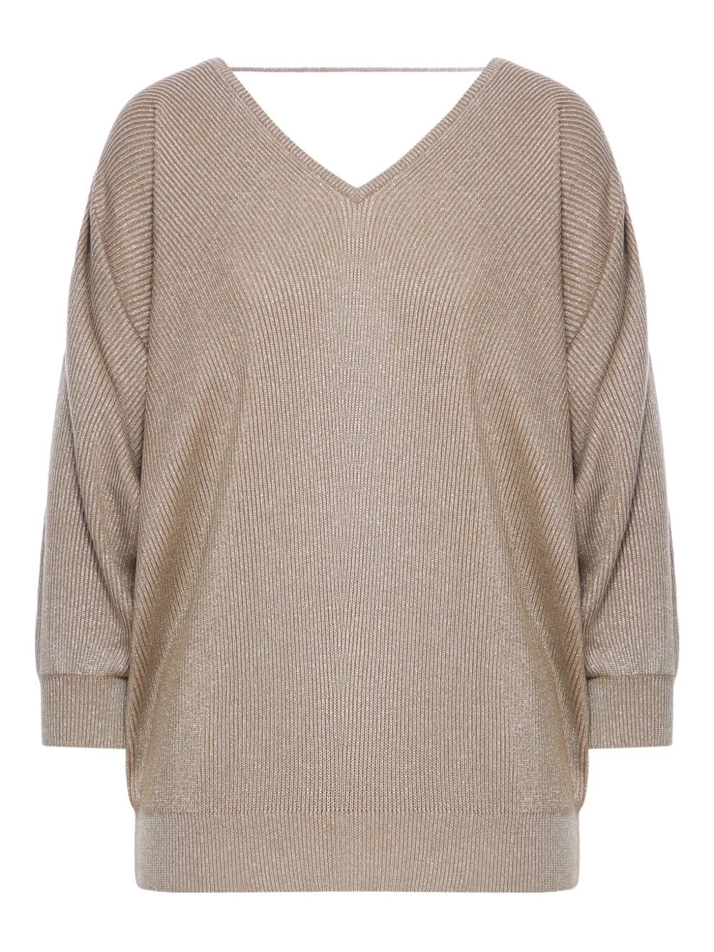 Brunello Cucinelli Trui met V-hals Beige