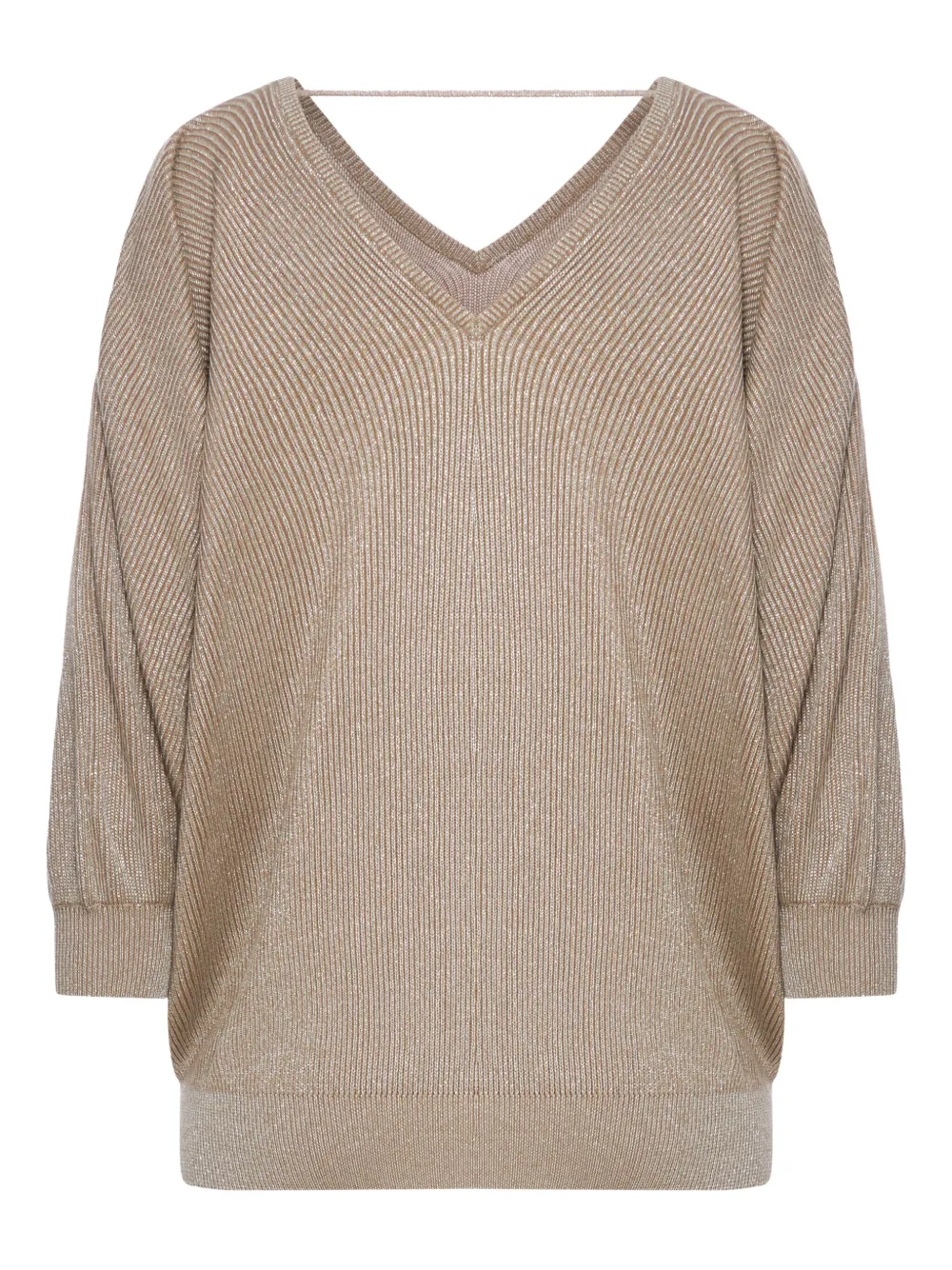 Brunello Cucinelli Trui met V-hals Beige