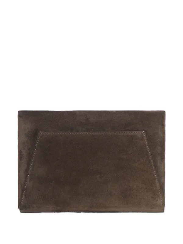 Brunello Cucinelli Suede Envelope Clutch Bag | Brown | FARFETCH