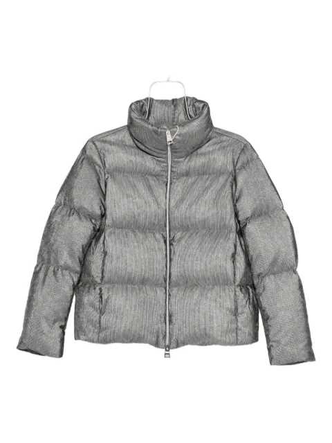 Herno metallic-effect quilted jacket
