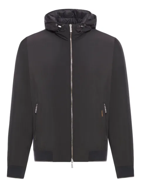 Moorer hooded zip-up jacket