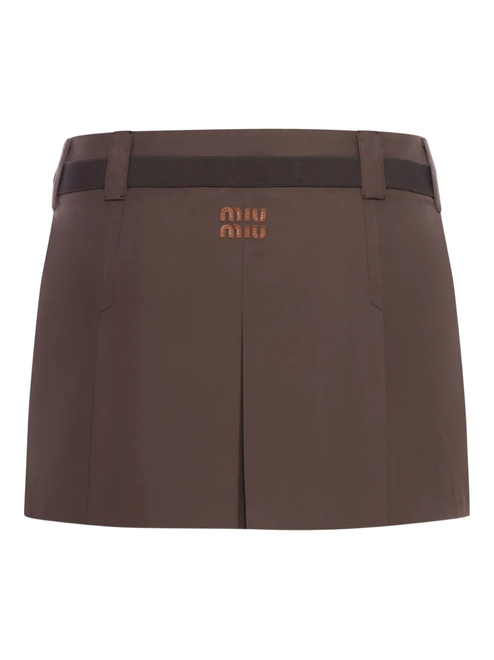 Miu Miu cotton mini skirt - Bruin