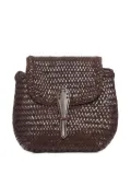 DRAGON DIFFUSION mini City woven leather cross body bag - Brown