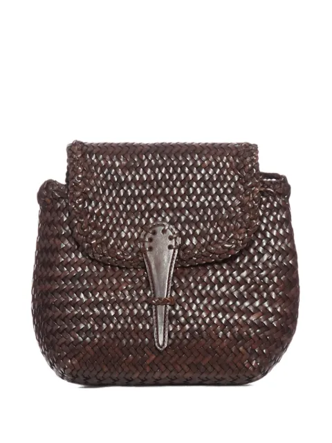 DRAGON DIFFUSION mini City woven leather cross body bag