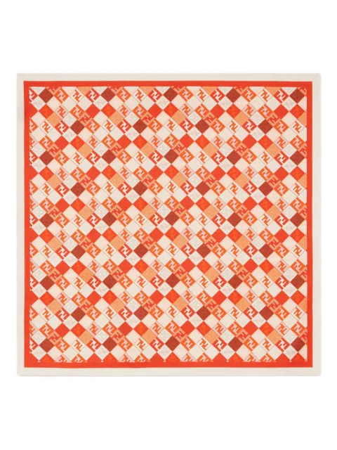 FENDI checkered silk scarf