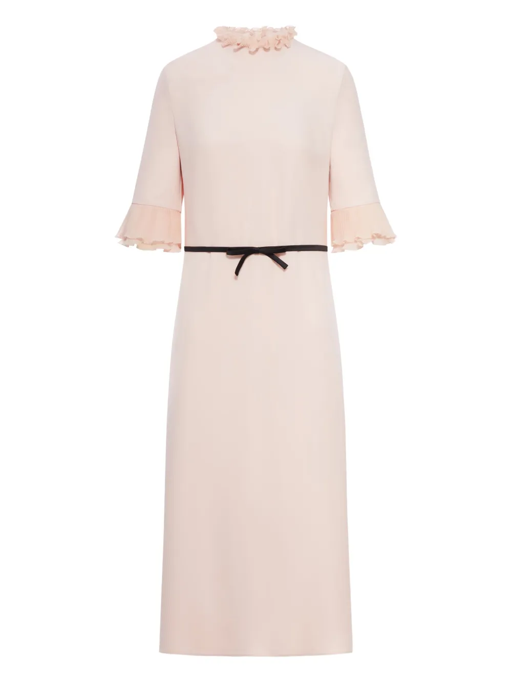 ruffled-sleeves maxi dress