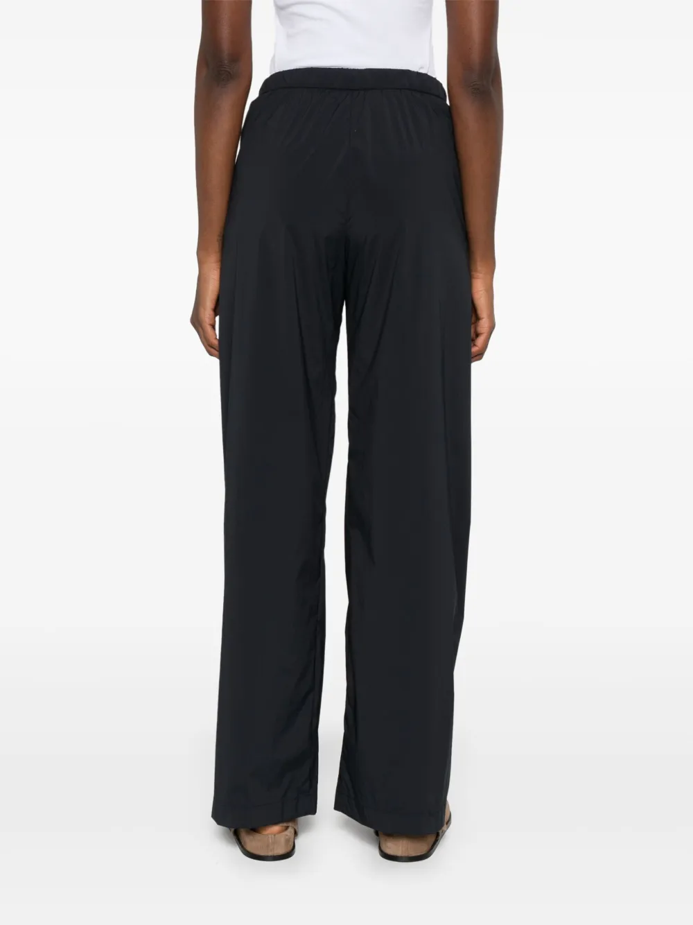 Herno Blue Pants With Elastic Drawstring Waist In Tech Fabric Woman In Blue