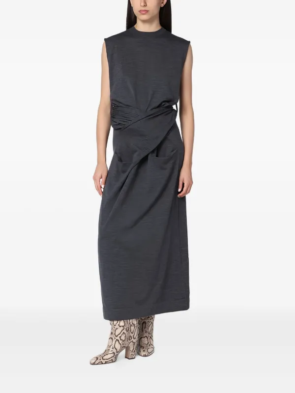 jil sander grey dress Jil Sander Wrap-effect Dress