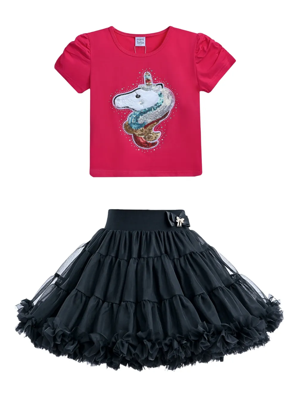 Mimi Tutu falda Ramona con playera y volantes | negro | Image 1