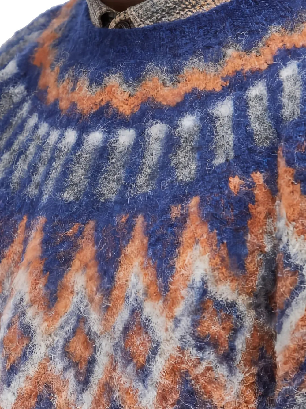 Howlin' Fairisle-pattern crew neck sweater Blauw