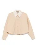 Fabiana Filippi lace-collar cotton shirt - Neutrals
