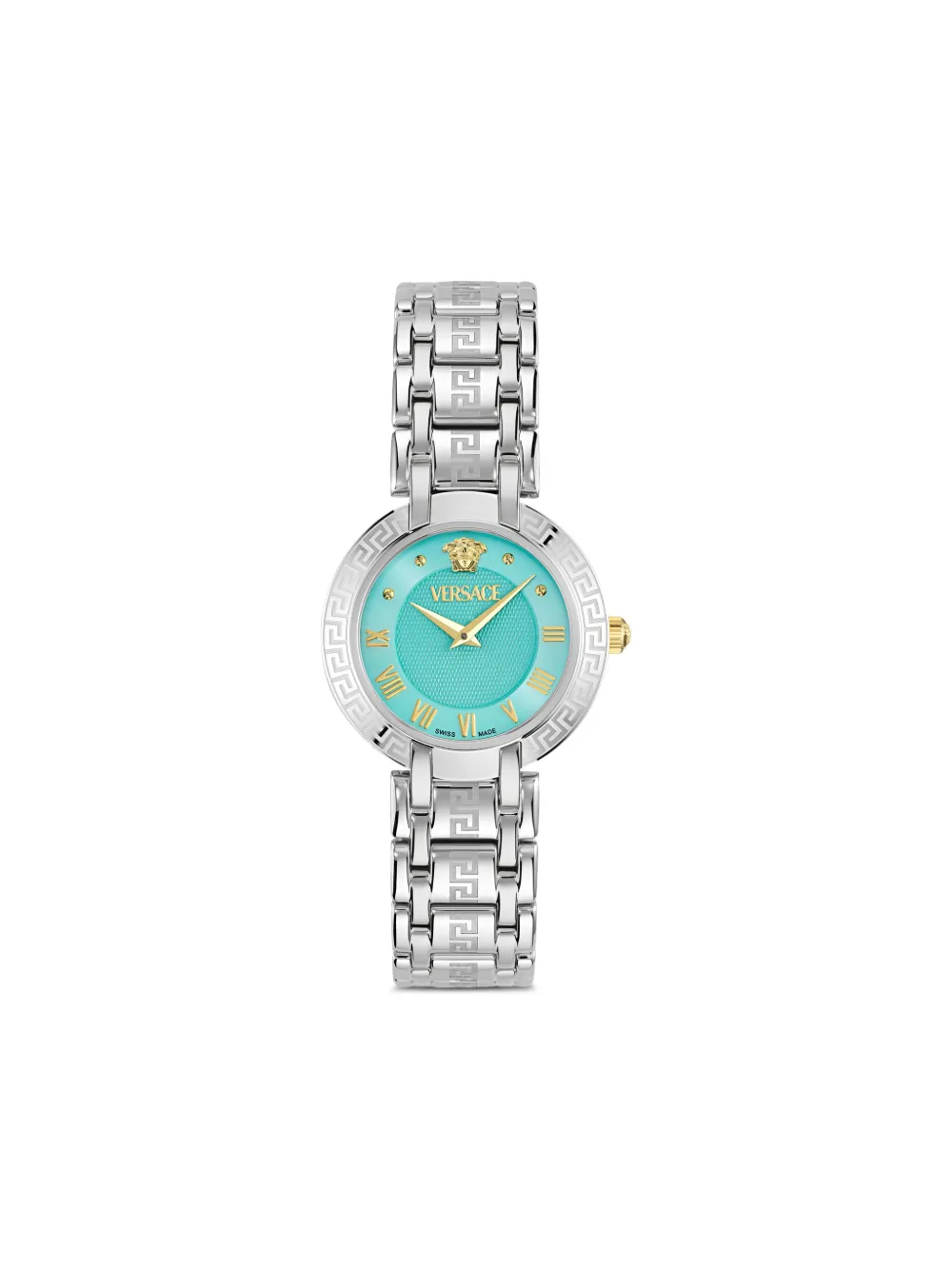 Versace プチ グレカ ゴッデス 34mm 腕時計 - ブルー Versace プチ グレカ ゴッデス 34mm 腕時計 - ブルー