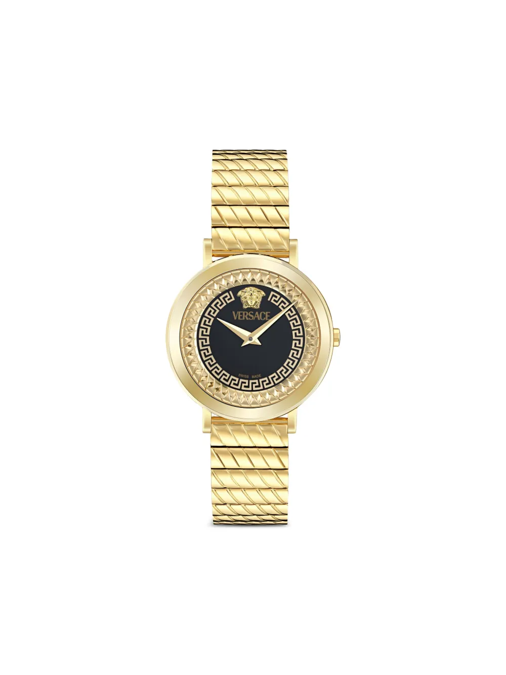 Versace Greca stainless steel Greek -Key Round 35mm | Black | Image 1