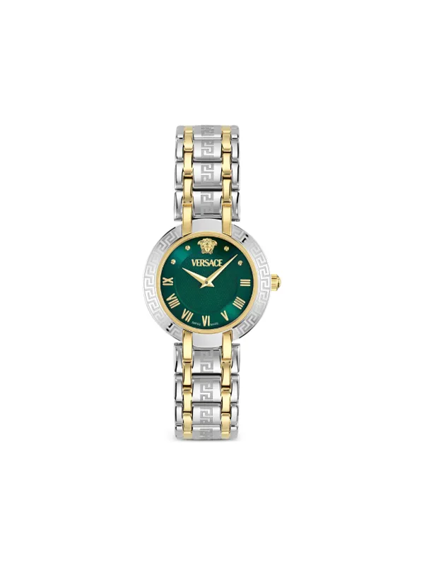 Versace Two Tone Diamond 34mm Silver Watch A harmony of sculpted grace and modern luxury, the Versace  main image 3