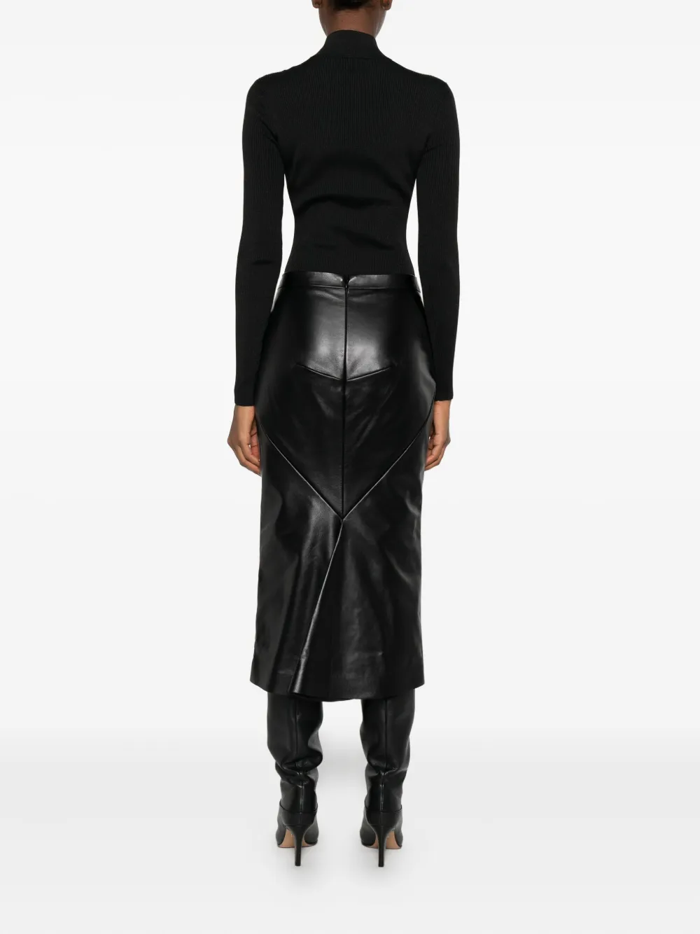 Givenchy High-neck Logo Bodysuit In Black