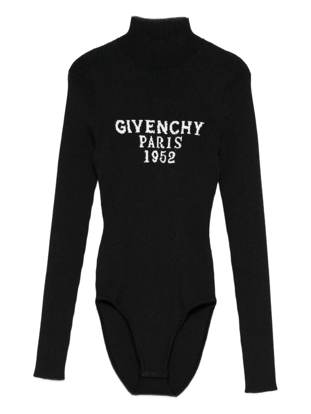 Givenchy High-neck Logo Bodysuit In Black