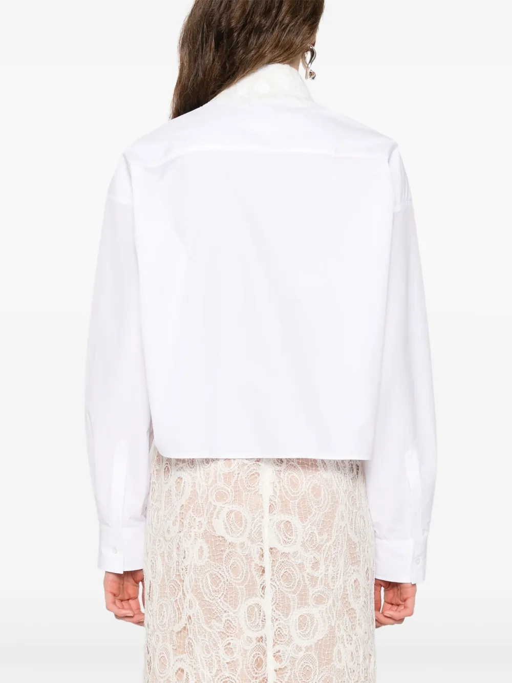 Fabiana Filippi Blouse met verfraaide kraag Wit
