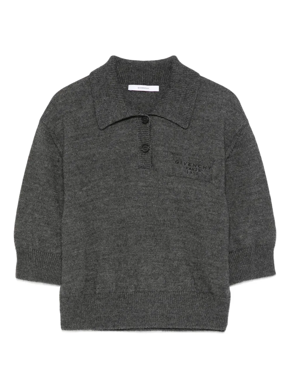 Givenchy short-sleeve logo polo-neck knitwear | Grey | Image 1