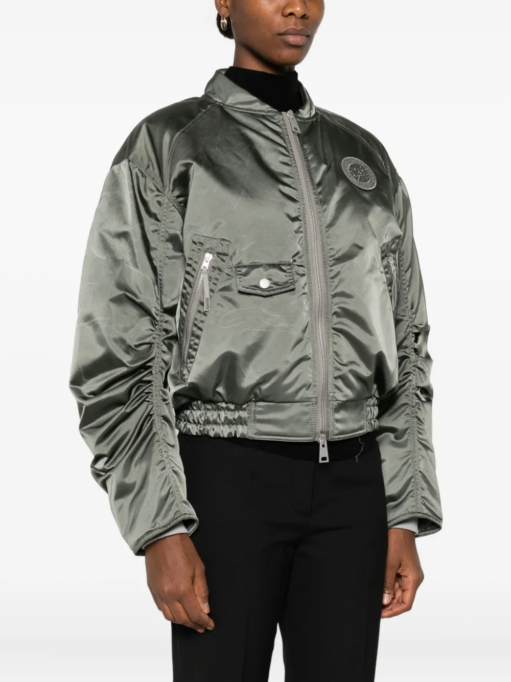 Canada Goose Zip-up Bomber Jacket In Gray