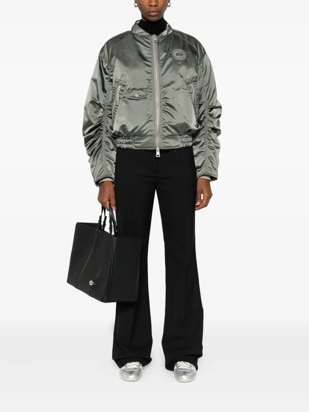 Canada Goose Zip-up Bomber Jacket In Gray