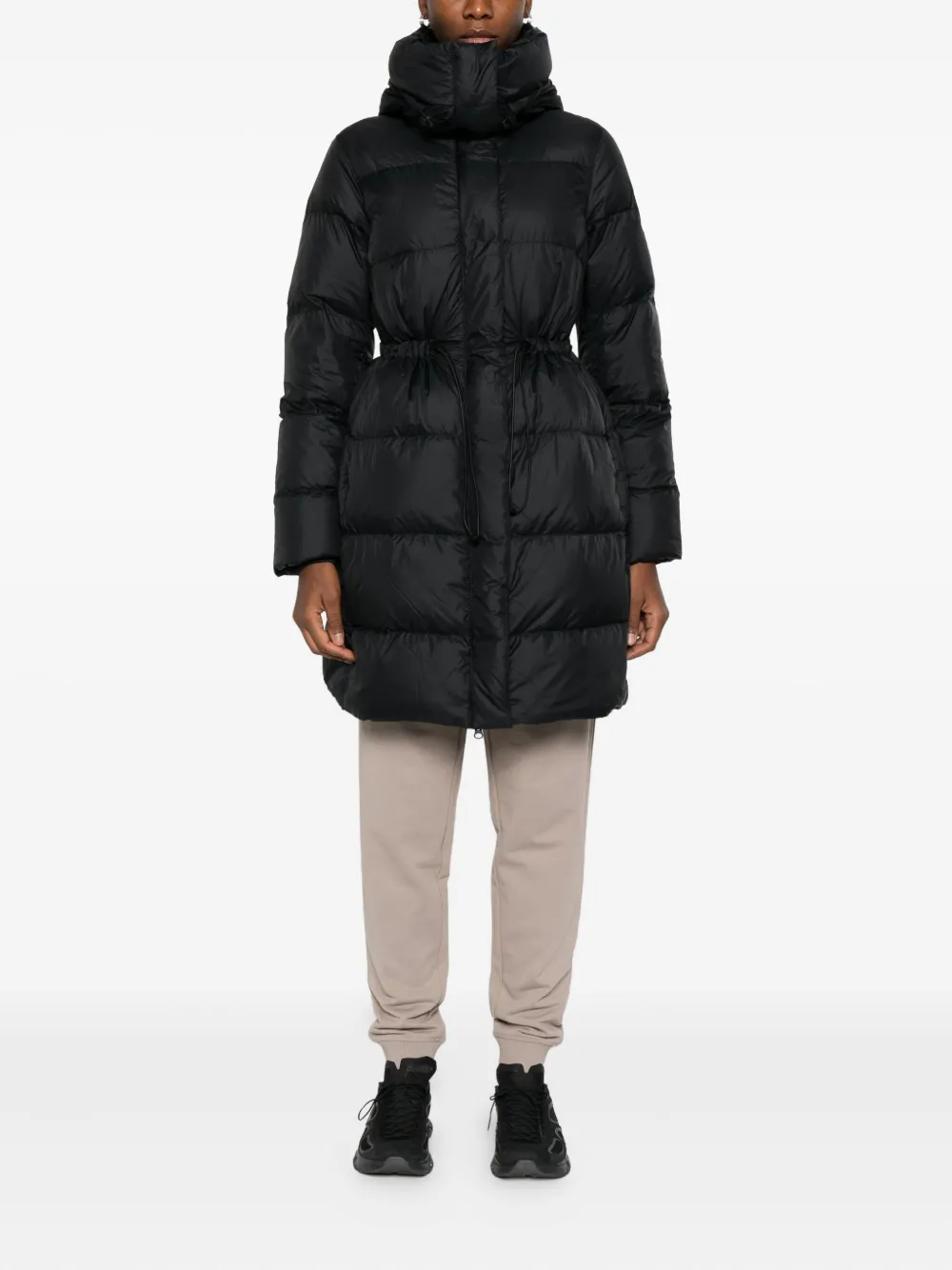 Canada Goose Padded Hooded Coat In Black