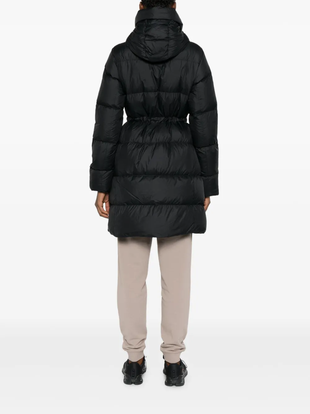 Canada Goose Padded Hooded Coat In Black