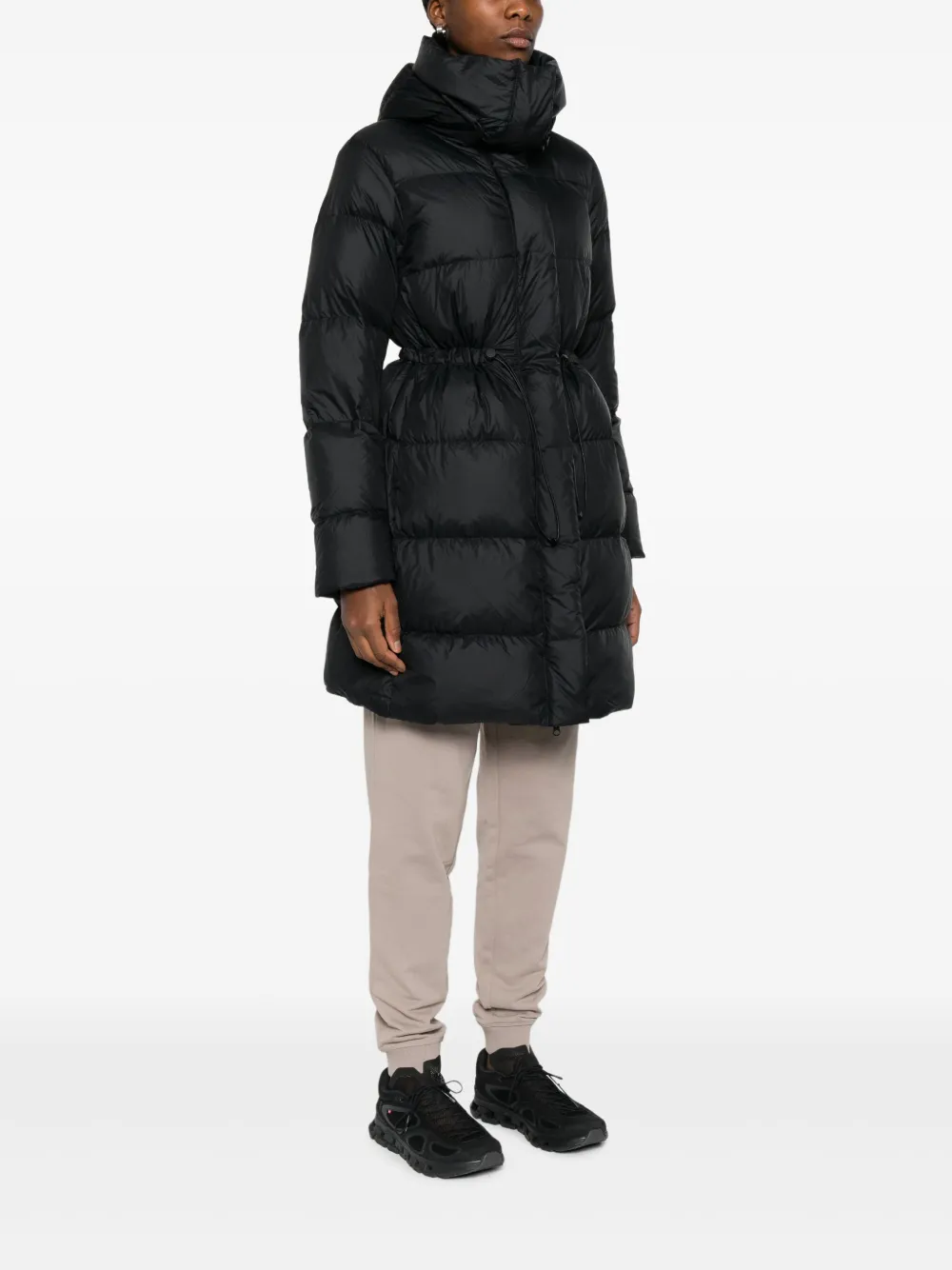 Canada Goose Padded Hooded Coat In Black