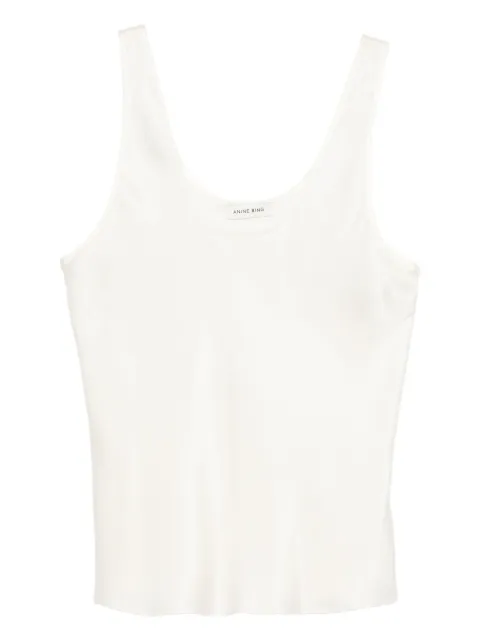 ANINE BING silk scoop-neck top