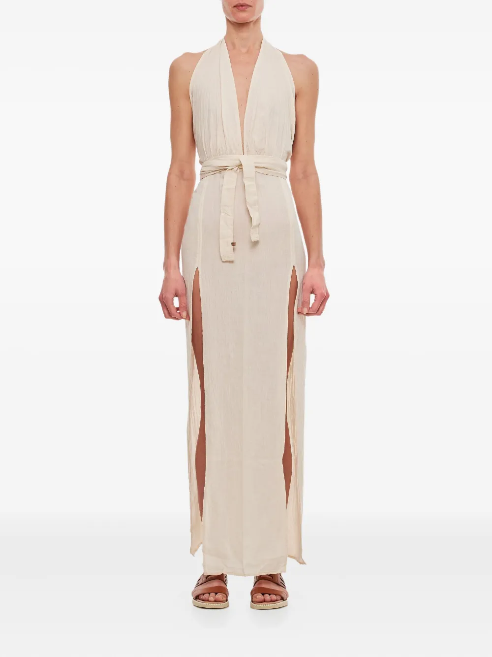 Caravana Hera V-neck maxi dress | Neutrals | Image 1