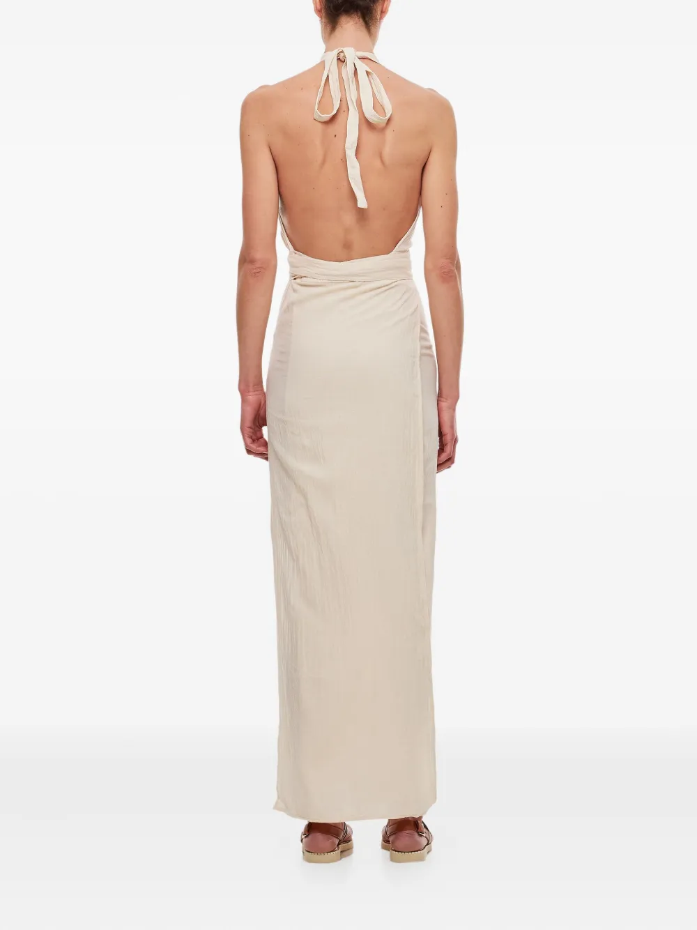 Caravana Hera V-neck maxi dress Beige