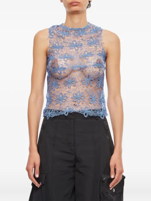 Collina Strada flower-embroidered sleeveless top