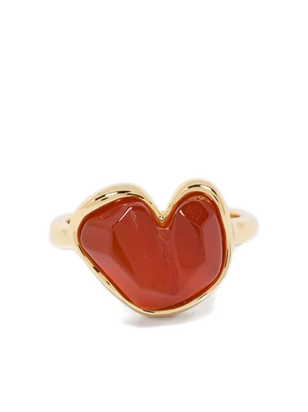  Ryenn's Eyes 14k Gold Plated Brass Heart Ring 