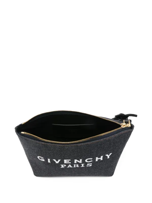 Givenchy ロゴ リボン コスメポーチ S | ブルー | FARFETCH JP