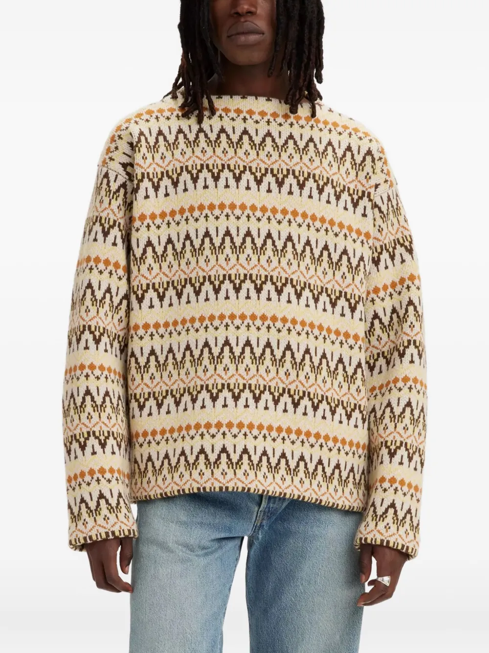 Levi's geometric-pattern sweater - Beige