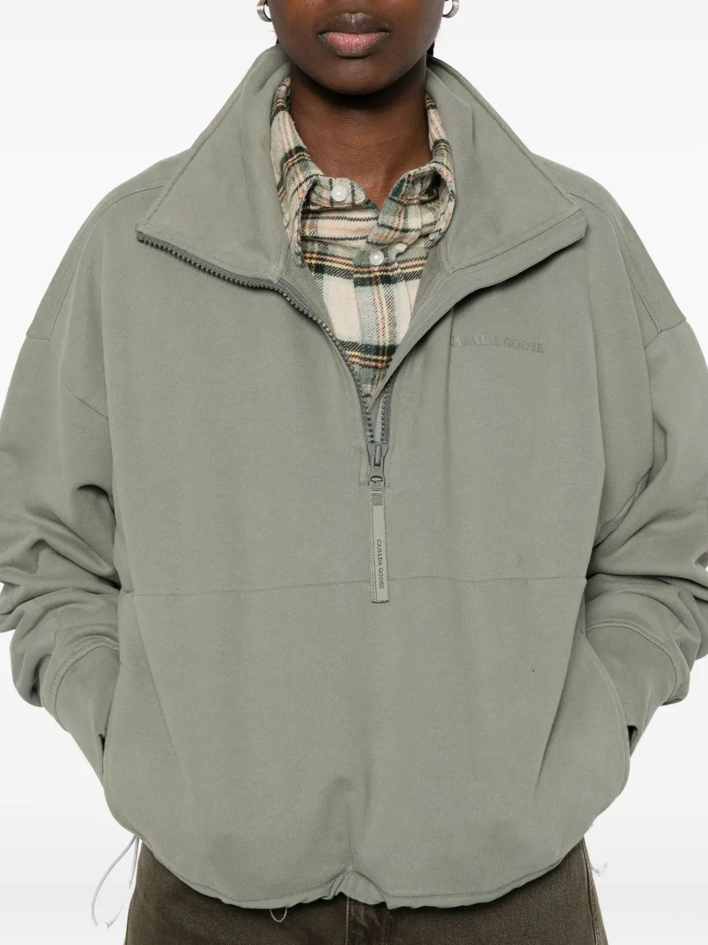 Canada Goose Quincy sweater met halve rits Groen