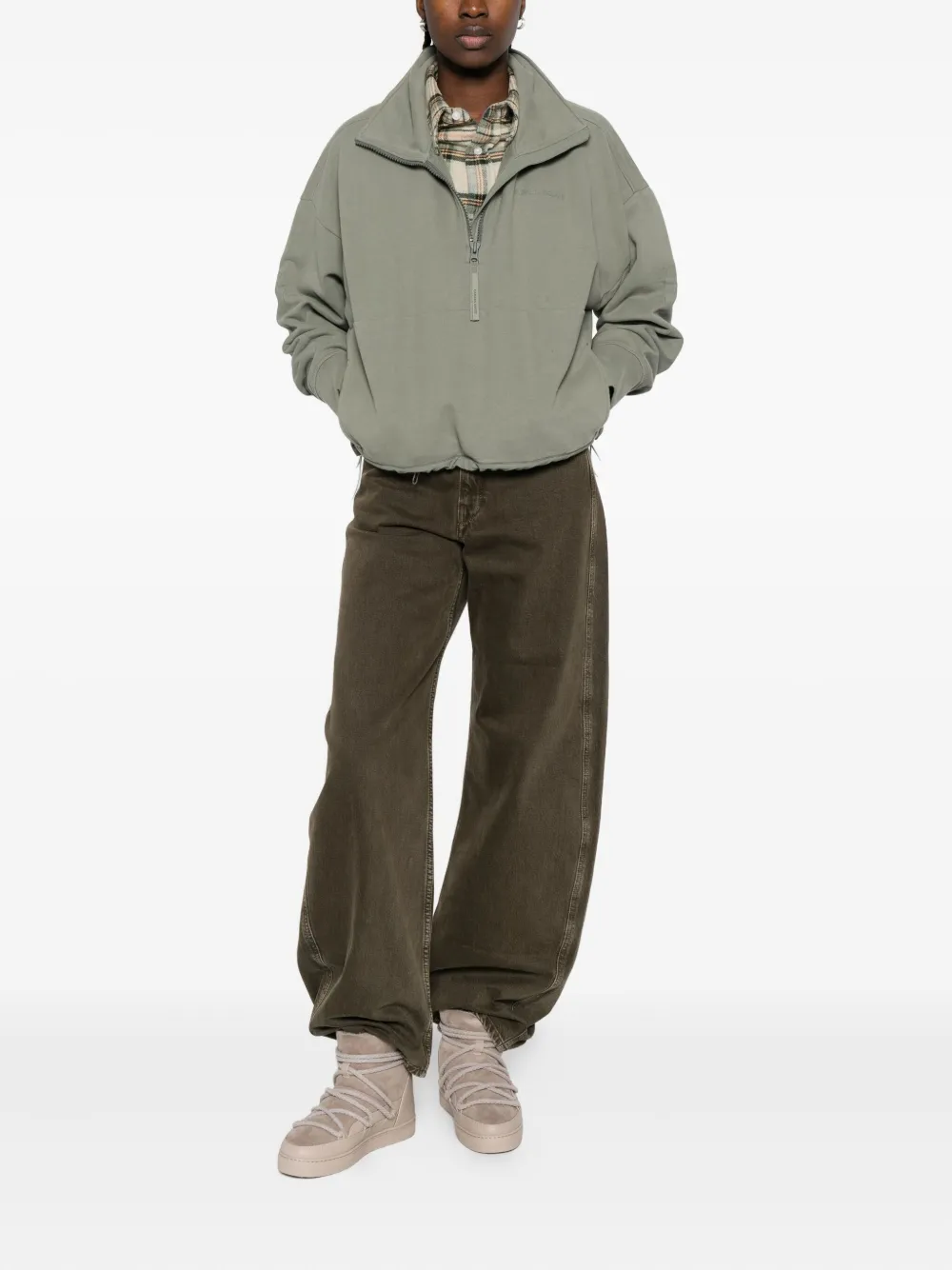 Canada Goose Quincy sweater met halve rits Groen