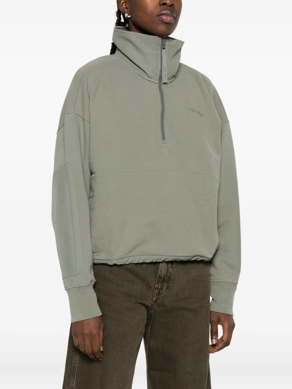 Canada Goose Quincy sweater met halve rits Groen