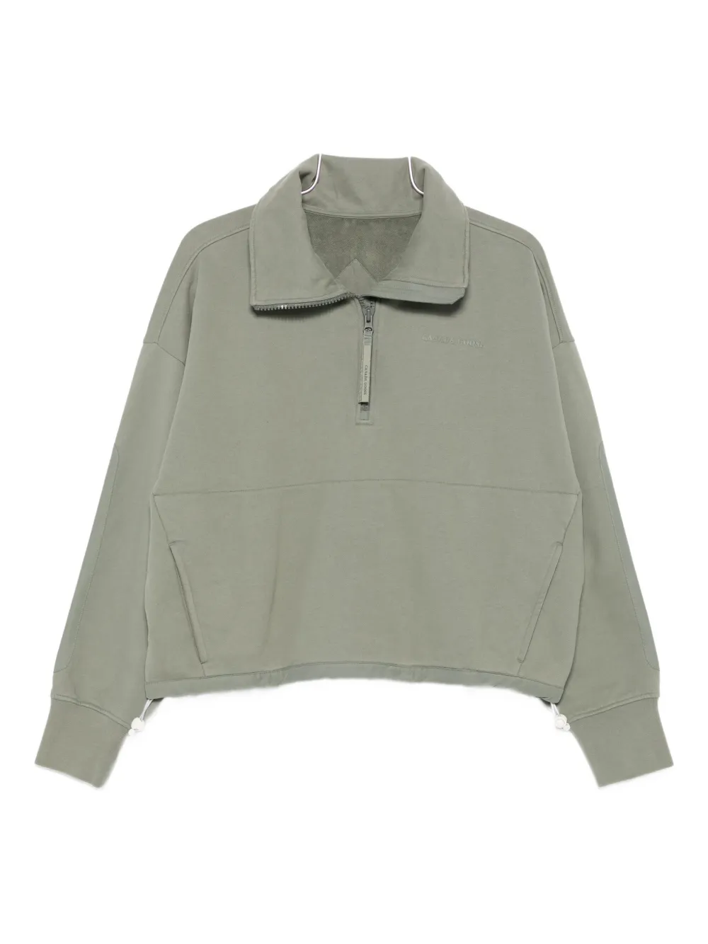 Canada Goose Quincy Half-zip Sweatshirt In Green