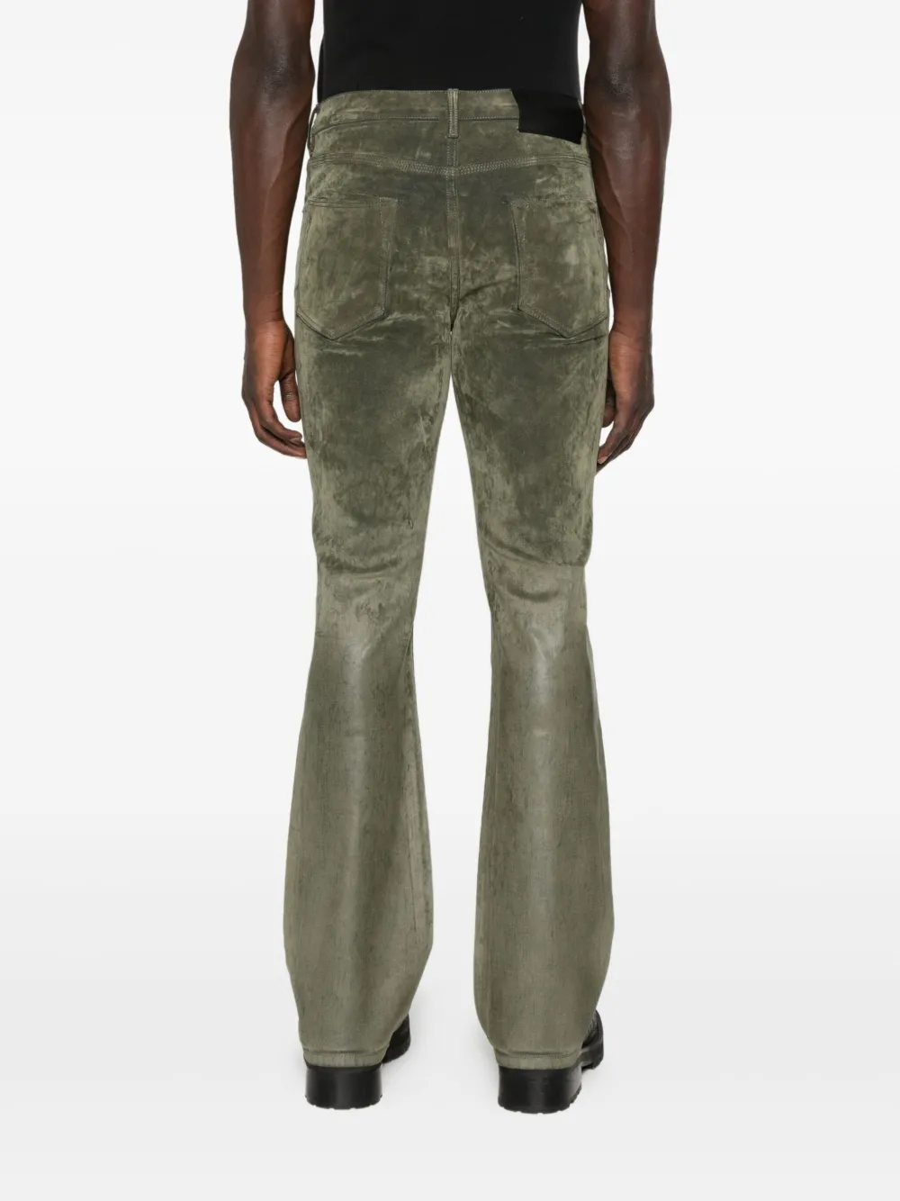 Purple Brand Gesmockte flared jeans Groen