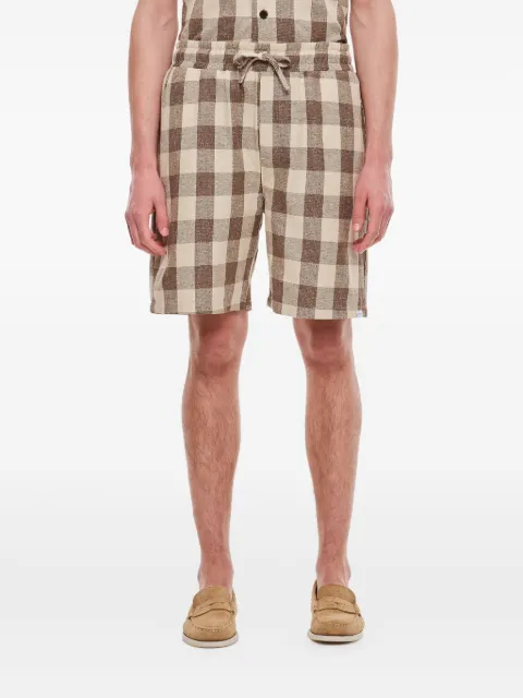 Les Deux checked elastic-waist shorts
