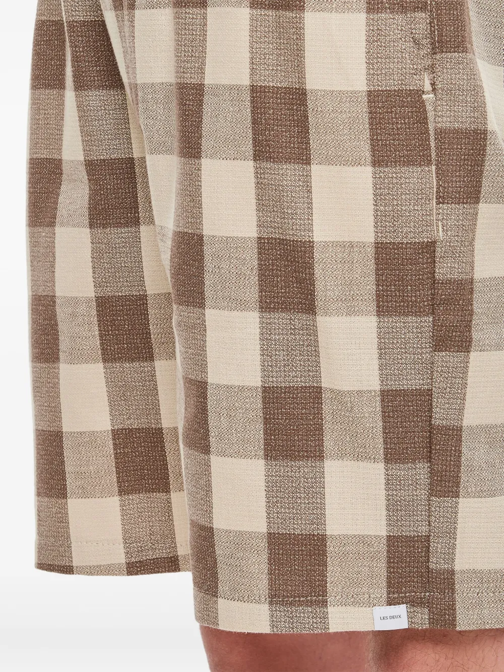 Les Deux Checked Elastic-waist Shorts In Multi