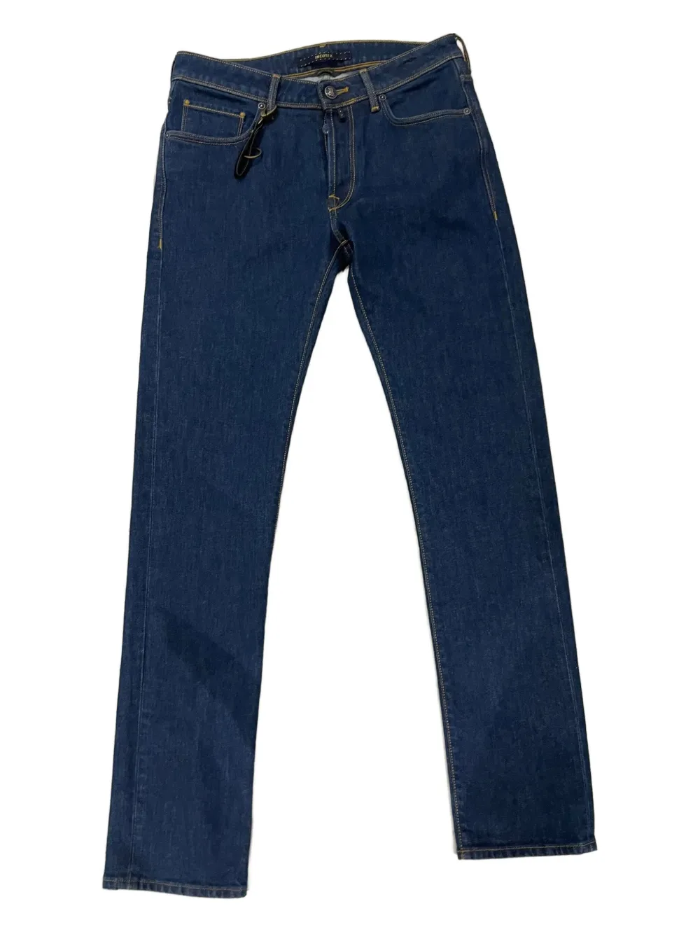 button-fly straight-leg jeans