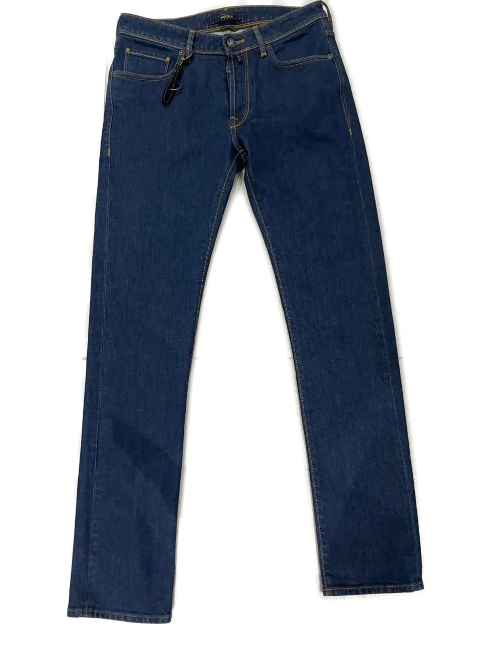 Incotex Button-fly Straight-leg Jeans In Blue