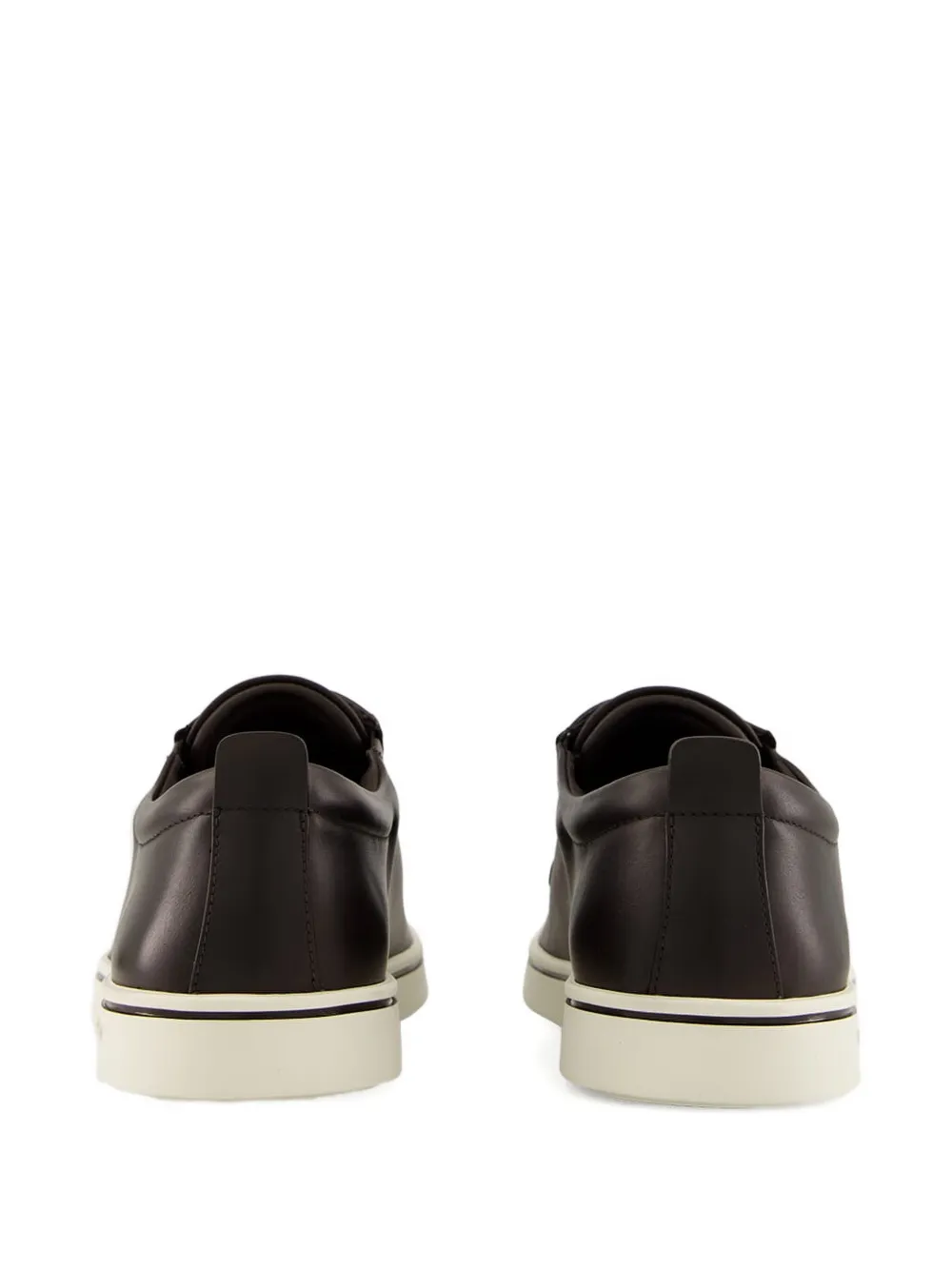 Ferragamo Gancini-detail leather slip-on sneakers Brown
