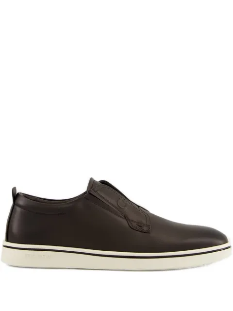 Ferragamo Gancini-detail leather slip-on sneakers