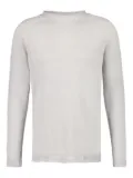 120% Lino long-sleeve linen sweater - Grey