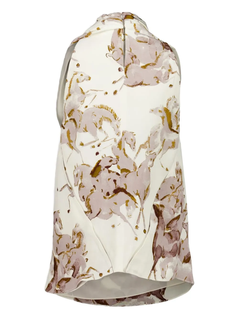 Altuzarra Sleary horse-print cowl-neck top - Wit