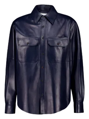 美品17SS アレキサンダーマックイーン ポンチョ シャツ 青516O▲ Men's Designer Shirts | Harness & Dress