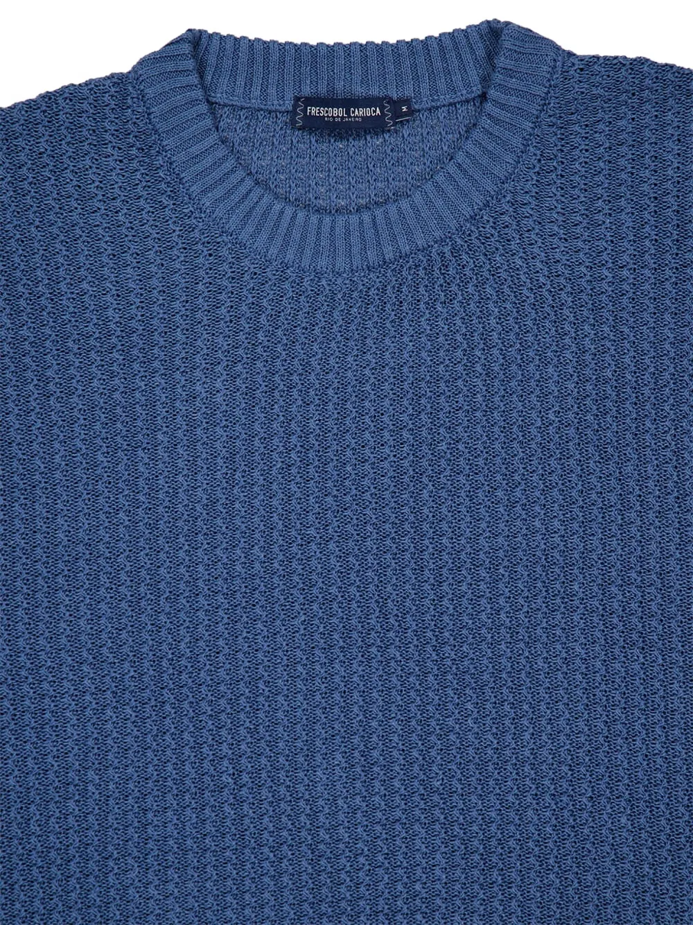 Frescobol Carioca Jardim Knit Crewneck Sweater In Blue